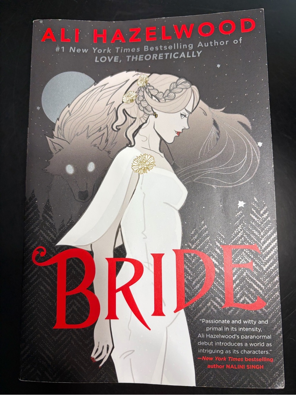 Bride by Ali Hazelwood - Black, White & Red Cover